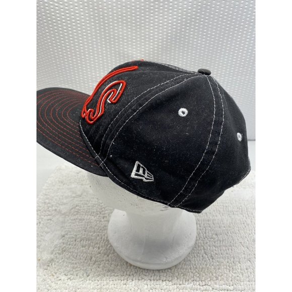 Vintage Chicago Bulls Black Red Outline Windy City Snapback Cap Hat Cleaned - Picture 4 of 7